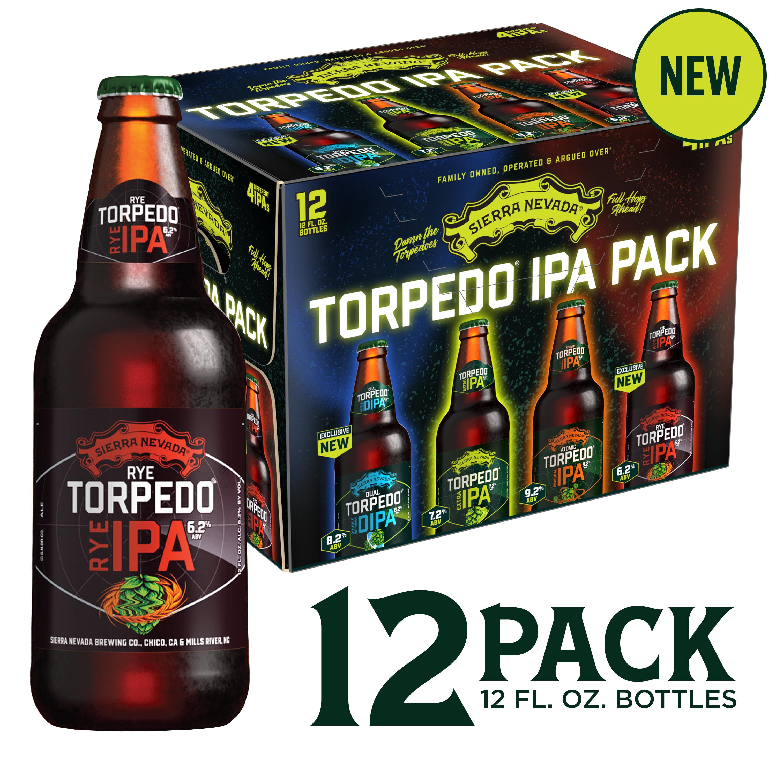 Sierra Nevada Torpedo IPA Craft Beer Variety pack, 12 pack, 12 fl