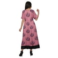 thumbnail image 3 of Moomaya Printed Pleated Dress Elbow Sleeve Tunic Summer Wear Kurti For Women, 3 of 5