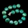 thumbnail image 3 of Green Wave 12 to 13mm Freshwater Coin Pearl 8 inch Strand | 13 Pearls |, 3 of 11
