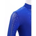 thumbnail image 6 of TiaoBug Kids Boys Shiny Rhinestone Latin Ballet Dance Gymnastics Leotard Long Sleeve Bodysuit Blue 16, 6 of 8