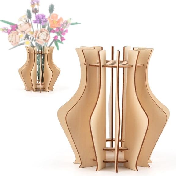 Jimin  Bouquet Vase for Bouquet , Wooden Vase for Roses, Sunflowers, Tulips, Cherry Blossoms Flowers, Gift Decoration for Women and Adults