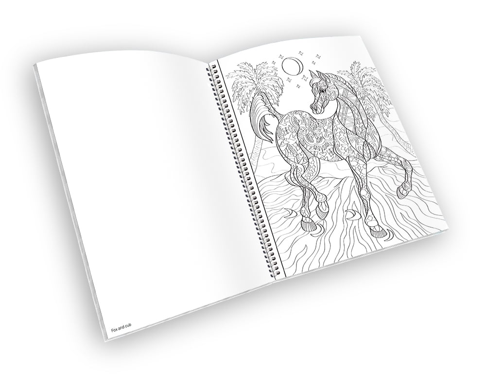 Color The Wild Adult Coloring Book - 8.5 x 11 inches, Spiral Bound, Stress  Relieving, Gift for Sister, Mother, Busy Grown Up 