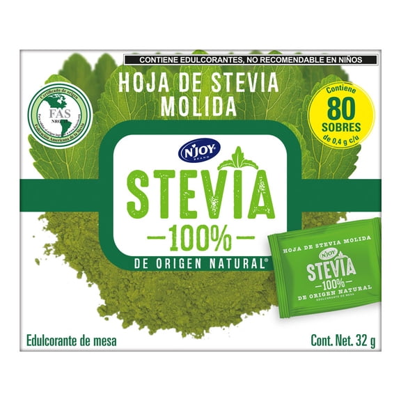 Stevia 100% Natural 80 sobres