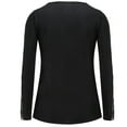 thumbnail image 5 of IROINNID Womens Long Sleeve Tops Round Neck Lace T-Shirt Autumn Solid Hollow Out Blouse Tops,Black, 5 of 7