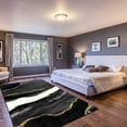 thumbnail image 3 of Black White Marble Texture Area Rug, Gold Stripe Light Luxury Printed Rugs, Rug, Machine Washable Non-Slip Carpet for Living Room Bedroom Home Decor Mat 4x6, 3 of 6