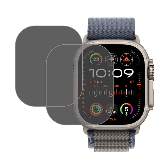 KIQ 2 Pack Privacy Tempered Glass Screen Protector for Apple iWatch Series Ultra/Ultra 2/Ultra 3(49MM)