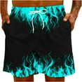 thumbnail image 5 of Beach Swimming Shorts Men,Men's Swim Trunks Quick Dry 3D Flame Printed Beach Board Shorts with Pockets Cool Mesh Lining Bathing Suits, 5 of 9