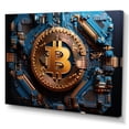 thumbnail image 2 of Designart "Fashionable Azure Bitcoin" Fashion Bitcoin Canvas Wall Art, 2 of 7