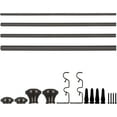 thumbnail image 4 of eTeckram 1" Double Curtain Rod with Trumpet Finials - 28''to 48'', Oil-Rubbed Bronze, 4 of 5