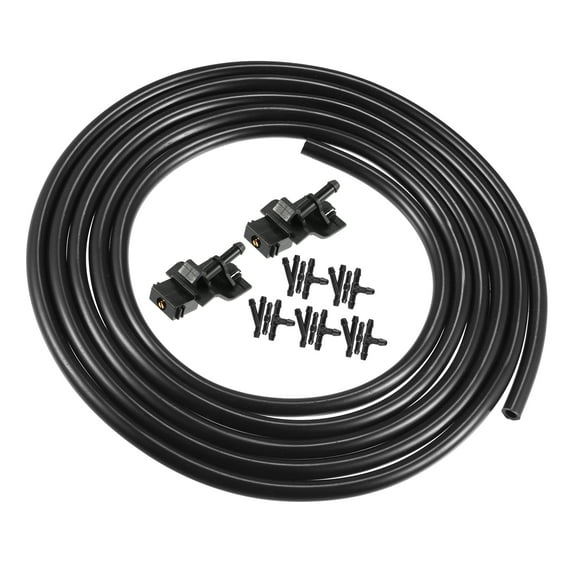 2pcs Windshield Washer Nozzle for Toyota for Scion for Lexus 2.5m Hose with Connectors Kit 85381-12300