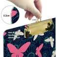 thumbnail image 4 of 12.5"x9" Butterfly Clipboards, Standard A4 Letter Size Nursing Clipboard with Low Profile Metal Clip Decorative Clip Board for Office Supplies,Gold, 4 of 7