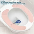 thumbnail image 6 of Unique Bargains 4 Pair Toilet Seat Cover Pad Bathroom Warm Toilet Seat Cushion Washable Reusable Pink L Size, 6 of 6