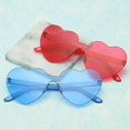 thumbnail image 3 of 8 pares de gafas de sol con forma de corazón, novedosas gafas de sol para fiestas, creativas y divertidas gafas de sol hippies, 3 of 5