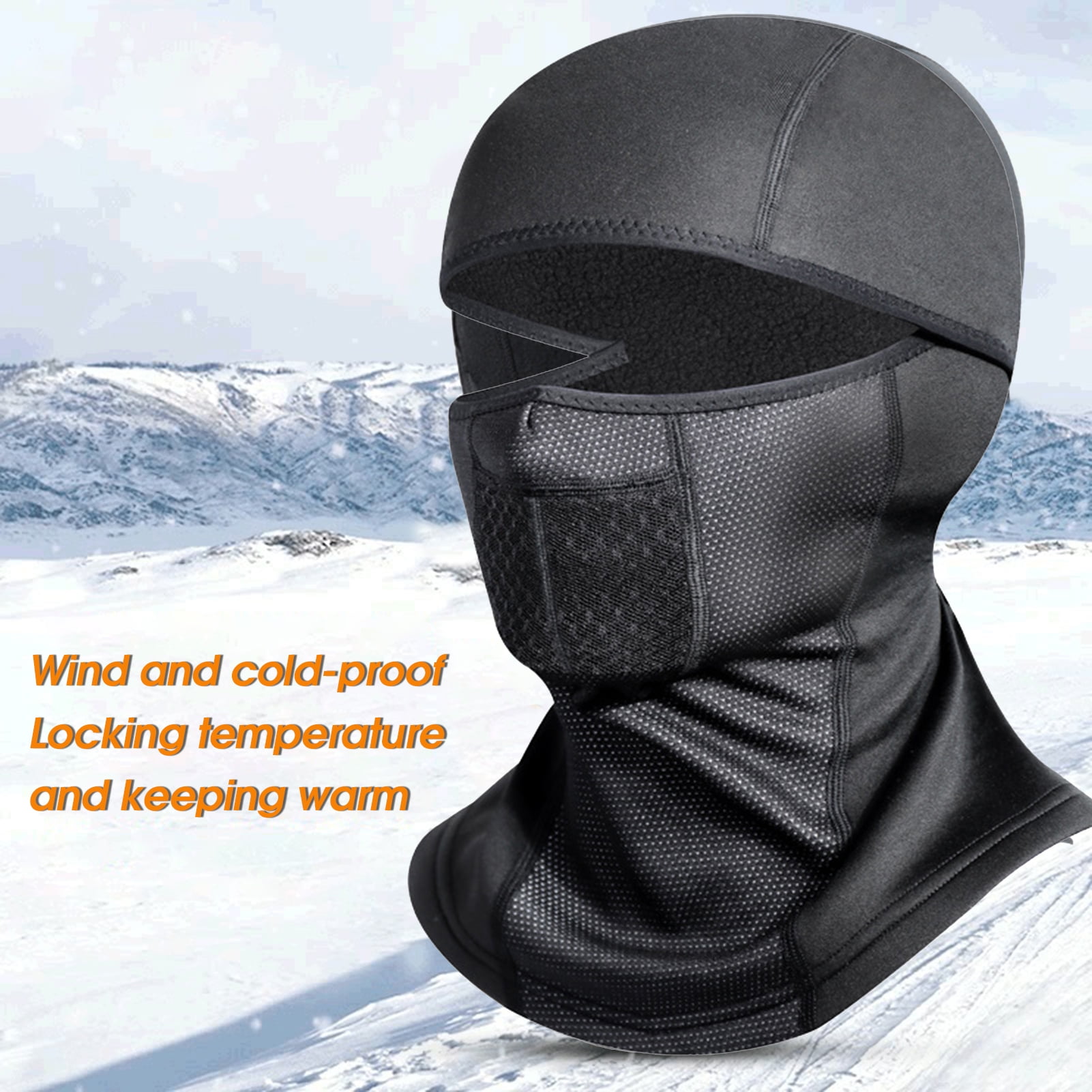 Balaclava Black Ski Mask for Men Moisture Wicking Full Face Mask for