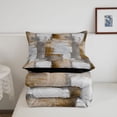 thumbnail image 5 of Homewish Brown Gradient Plaid Queen Comforter Set,Aesthetic Art Comforter Sets Queen,Black Reversible,3 Pieces,1 Comforter and 2 Pillowcases, 5 of 7