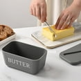 thumbnail image 3 of Uuiauoio Butter Dish with Lid and Knife - Countertop & Fridge Butter Keeper, Container & Holder, Storage Box，Sealed Storage Box Cheese Dishs with Lid, 3 of 6