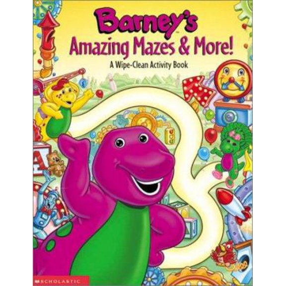Pre-Owned Barney's Amazing Mazes & More! Wipe Clean Activity Book (Paperback) 1586681435 9781586681432