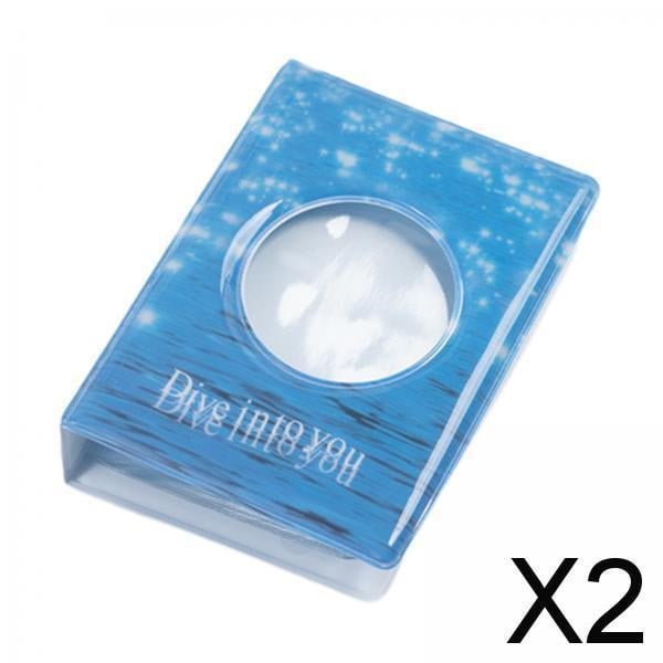 2x Soporte para Tarjetas Fotográficas de 3 Pulgadas, Libro para Tarjetas Fotográficas, Organizador de Mini álbumes, Portatarjetas, Mini álbum de Fotos 2 piezas