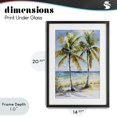 thumbnail image 4 of Stupell Industries Coastal Sandy Palms Duo Ocean View Black Framed Print Under Glass, 14 x 20, by Petals Prints Design, 4 of 8