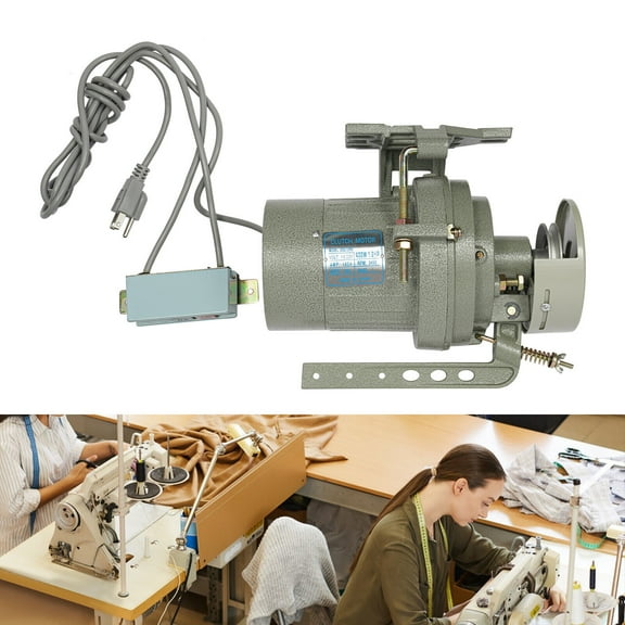 Miumaeov Electric Clutch Motor Industrial Sewing Machine Brushless Motor Energy Saving Motor with Belt Guard 3450RPM