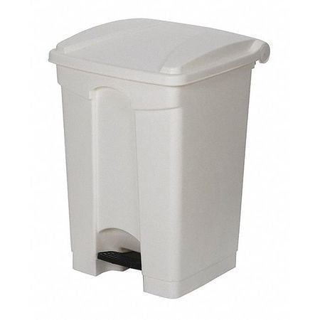 - TOUGH GUY Wastebasket,Square,8 gal.,White 6GAJ7