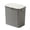 Gray, variant on Kitchen Hanging Trash Can Large Capacity Garbage Basket Wall Mounted Trash Bin with Lid for Bathroom,9.36x4.92x9.88 inch