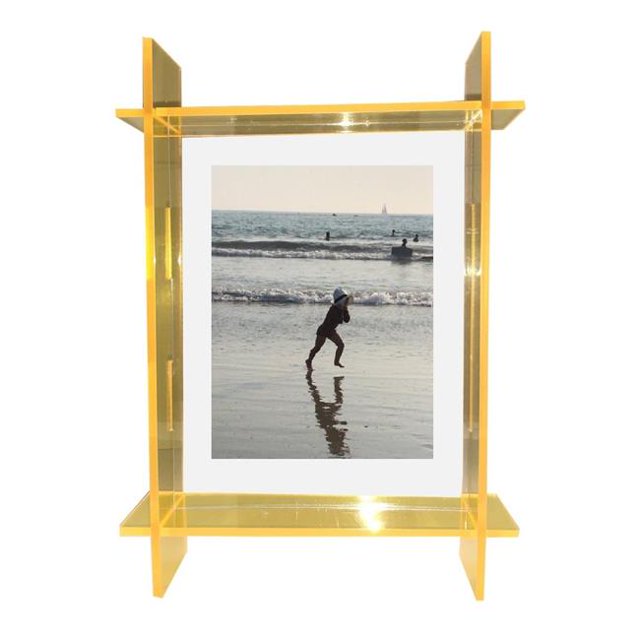Cadre Photo 5 x 7 Po. Vert Néon Lucite