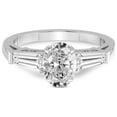 thumbnail image 3 of 3 Carat IGI Certified Oval Shape Lab Grown Diamond Engagement Ring | 14K White Gold | Madison Three Stone Side Baguette Diamond Lab Diamond Ring | FG-VS1-VS2 Quality Friendly Diamonds, 3 of 4