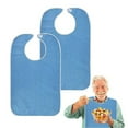 thumbnail image 6 of HWHCGZ 4 Pack Unisex Adult Bibs for Elderly Reusable Washable Adult Clothing Adult for Seniors Disabled Waterproof Bib for Eating, Adjustable and Washable,Blue, 6 of 9