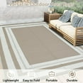 thumbnail image 5 of Twister.CK Outdoor Rug 9' x 12' Waterproof Patio Rug, Reversible Plastic Outside Carpet Storage Bag, for RV Camping Deck Balcony Porch, Gray and Brown, 5 of 9
