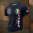 thumbnail image 2 of oqasdz Men T Shirts Casual Italian Flag Print Short Sleeve for Daily Wear Sports and Leisure Comfortable Breathable Tee Top, 2 of 3