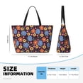 thumbnail image 2 of Large Beach Bags Water-resistant Sandproof - leaves flower B Cute Beach Tote Bags for Women with Zipper, 2 of 6