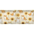 thumbnail image 3 of Coolnut Sunflower Kitchen Curtains 2 Panels, UV Protected Tier Curtains Half Window Curtains for Guest Room Bathroom Sink Laundry Room Basement,24"x 27", 3 of 6