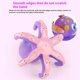 thumbnail image 4 of Baby bath water toy - Floating Octopus Toy with 5 Hoopla Rings - Baby Bath Toy for Boys and Girls - 18+ Months - Purple, 4 of 5