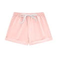 thumbnail image 7 of Nilvkv Girls Shorts, Shorts for Girls, Youth Solid Color Lightweight Stretchy Soft Lounge Shorts Casual Summer Daily Wear Pink 12-18 Months, 7 of 7