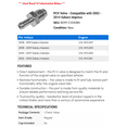 thumbnail image 2 of PCV Valve - Compatible with 2002 - 2014 Subaru Impreza 2003 2004 2005 2006 2007 2008 2009 2010 2011 2012 2013, 2 of 2