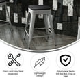thumbnail image 6 of Flash Furniture Cierra 24"H Backless Counter Stool, Silver/Gray, Set of 4, 6 of 12