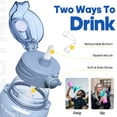 thumbnail image 6 of 64oz Half Gallon Motivational Water Bottle with Time Marker & Straw, BPA-Free Leakproof Sports Jug with 2-in-1 Chug & Straw Lid, Paracord Handle for Travel Gym, 6 of 8
