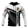 thumbnail image 3 of Sudadera con capucha para hombre y mujer, con estampado 3D de la bandera nacional de México, informal, de gran tamaño, popular, a la moda, para otoño, 3 of 5