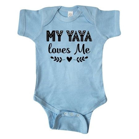 

Inktastic My Yaya Loves Me Grandchild Outfit Gift Baby Girl Bodysuit