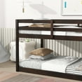 thumbnail image 4 of Solid Rubberwood Twin over Twin Bunk Bed with Ladder and Strengthened Slats Espresso, 4 of 7