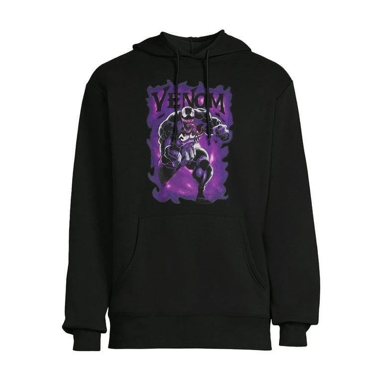 Marvel Venom Men s and Big Men s Graphic Hoodie with Long Sleeves Sizes S 3XL