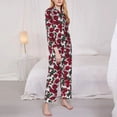 thumbnail image 3 of Goofa Rose Flowers Printed Women’s 2 Piece Pajama Set Super,Pajamas Women's Long Sleeve Sleepwear Soft Button Down Loungewear Pjs Lounge Set Nightwear-X-Large, 3 of 9
