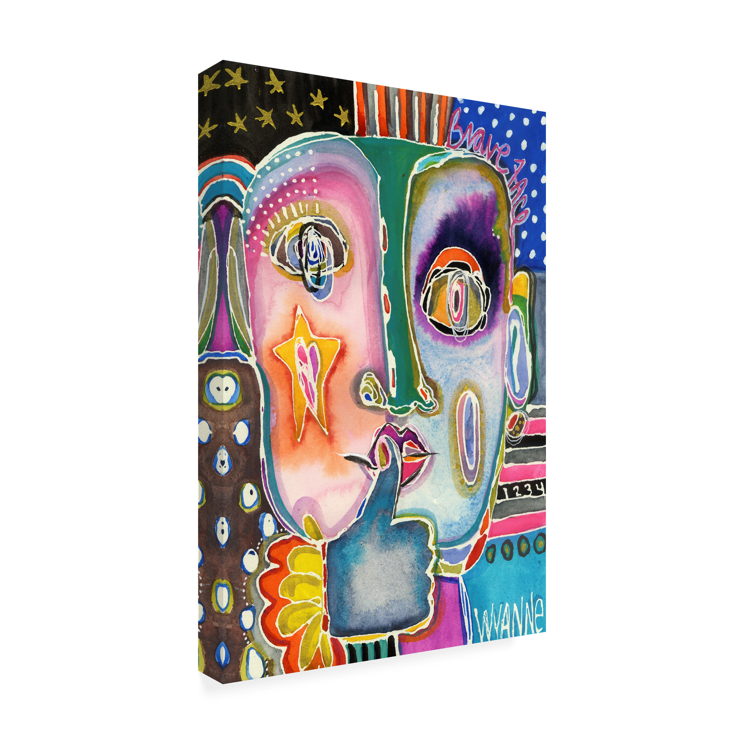 Wyanne 'Put Your Brave Face On' Canvas Art