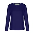 thumbnail image 4 of pstuiky Sweatshirt for Women, Women Long Sleeves Solid Color Casual Crewneck Sweatshirt Pullover Sweatshirt Tunic Tops Oversized Sweatshirt for Women Leisure, 4 of 5