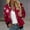 Red, variant on NMMUED Christmas Jacket Christmas Coats for Women Casual Outerwear Christmas Tops for Women Zip Up Jacket Christmas Gifts for Women Athletic Jacket Women Black L