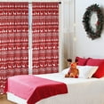 thumbnail image 7 of Christmas Curtains for Bedroom Christmas Boho Room Darkening Velvet Drapes Christmas Tree and Deer Design Window Curtain Panels for Living Room Decor, W52 x L84 inches, 2 Panels, 7 of 7