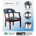 thumbnail image 4 of Boss Office Products Mahogany Captain's Guest Chair, Blue, 4 of 7