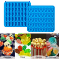thumbnail image 2 of 4 piezas de silicona, chocolate con 2 goteros, silicona antiadherente de grado alimenticio para dulces, color azul, 2 of 5