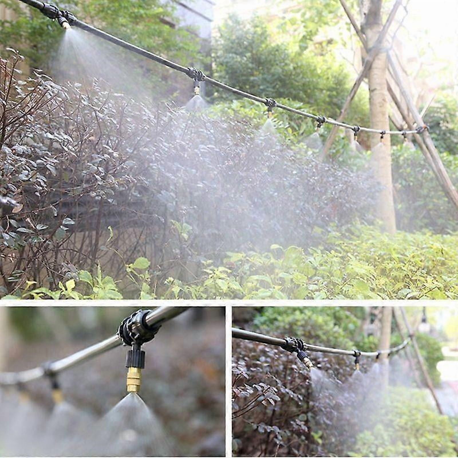 10m Automatic Watering Kits Micro Misting Spray Cooling System Garden Agriculture Greenhouse Irrigation Spray Brass Mist